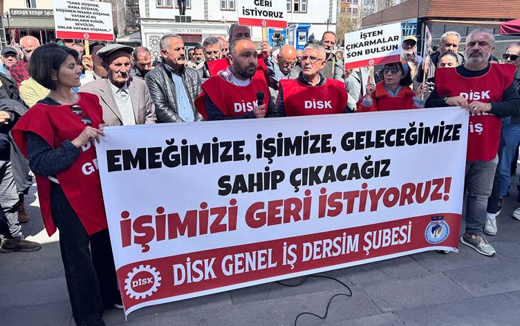 Dersim Belediyesi’ndeki işten çıkarmalar protesto edildi